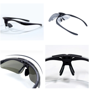 Gafas Tácticas con Cubierta Abatible de 90 Grados, Gafas Deportivas con 3 Lentes Intercambiables y Protección UV400 - Product Image 4