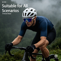 Gafas de Sol con Lentes de Espejo Azul Hielo y Marco Blanco, con Grabación de Video y Carga, para Ciclismo, Pesca y Viajes, Directo de Fábrica