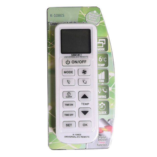1000 in 1 K-108ES Universal AC Remote Control for TOSHIBA PANASONIC SANYO