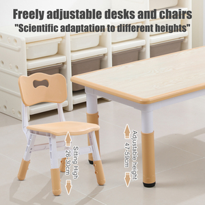Mobilier de garderie pour enfants Ensemble de chaises de bureau réglable en hauteur Table et chaise pour enfant Graffiti Table de bureau pour enfant - Product Image 4