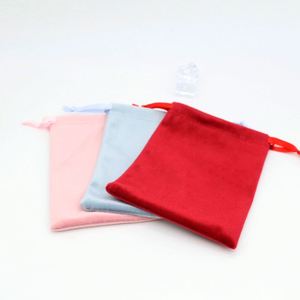 Pochette à bijoux pliable en velours personnalisée avec impression de logo, design tendance pour emballage cadeau de Noël, fermeture à ruban - Product Image 5