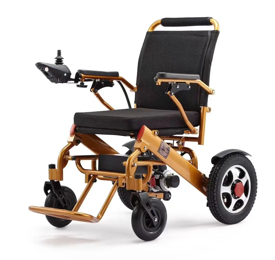 Elektronischer Rollstuhl zusammen klappbarer behinderter Lithiumbatterie-Elektro rollstuhl motor für ältere Behinderte