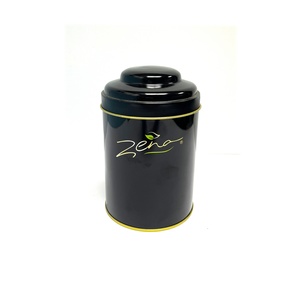 Good Quality Custom Black Round Metal Food Grade Candy <b>Chocolate</b> Coffee <b>Tin</b> Can with Custom Logo & Printing for Sale - Product Image 1