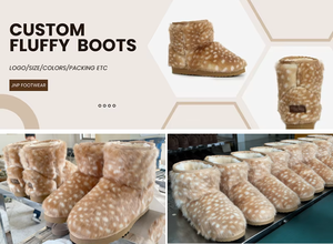 <span class=keywords><strong>Stivali</strong></span> Invernali <span class=keywords><strong>da</strong></span> Donna Personalizzati con Piattaforma, Pelliccia Sintetica Morbida, Stampa Renna Marrone, Produttori - Product Image 3