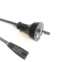 Câble d'alimentation robuste U,L 1,2 m 1,5 m, 3 broches, Argentine, 250 V 10 A, 3G0,75 mm², avec extrémité de fil nu dénudé, cordon de raccordement pour chargeurs