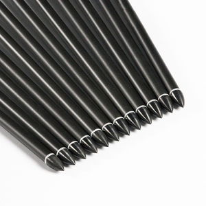 Flèches d'arc composé de tir à l'arc recurve, colonne vertébrale de couleur orange 500 flèches en carbone pur flèches de tir en plumes réelles - Product Image 6