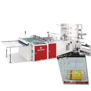 automatic DHL express plastic pe mailer courier bag machine with adhesive tape nylon sealing and cutting poly bag making machine