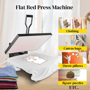 New Manual T-<strong>Shirt</strong> Printing Heat Press Transfer Machine 38X38 40X50 60X80 80X100 CM Sublimation Flatbed Heat Press Machine - Product Image 4