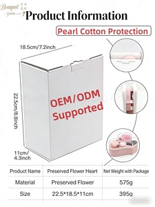 Caja de Joyería con Forma de Corazón y Rosa Seca Preservada para el Día de la Madre 2026, Regalo para Mamá y Novia, Flor Eterna para el Día de San Valentín - Product Image 5