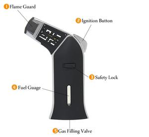 Encendedor de butano de gas a prueba de viento con llama y logotipo personalizado para regalo de Navidad, antorcha elegante para regalo de Navidad de 2017 - Product Image 3