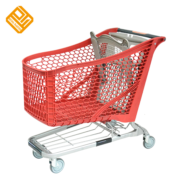 Пластиковые тяжелые тележки для покупок Hypermarket