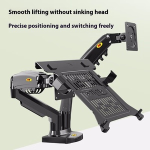 Nouveau support d'écran d'ordinateur portable en alliage d'aluminium noir de 17 à 27 pouces, support de moniteur NB, <span class=keywords><strong>rotation</strong></span> à 90 degrés - Product Image 5