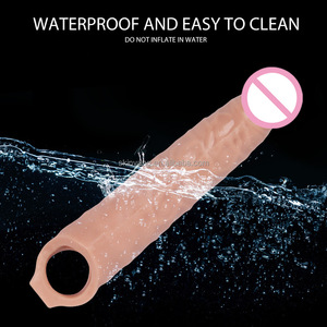 Wieder verwendbarer Tpe Penis Ring Enhancer Penis verlängerung Männlich Doppel Cock Ring Verzögerung Ejakulation Penis Ring Dildo Ärmel Kondom Für Männer - Product Image 4