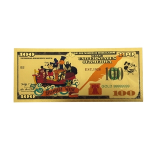 Billet de banque Steamboat Willie 2026, 2 modèles, plaqué or 24 carats, pour cadeaux - Product Image 3