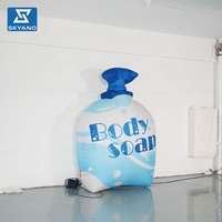 Décoration publicitaire géante gonflable pour centre commercial : Modèle de savon liquide pour lessive et savon pour les mains