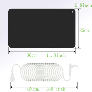 Tapis de mise à la terre anti-fatigue 25x30cm en cuir PU antistatique ESD pour thérapie de mise à la terre - Product Image 1