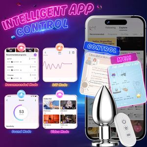 Jouets sexuels anaux pour adultes, plug anal vibrant avec télécommande par application, <span class=keywords><strong>10</strong></span> modes de vibration, masseur de prostate anal, jouets sexuels anaux pour couples - Product Image 5