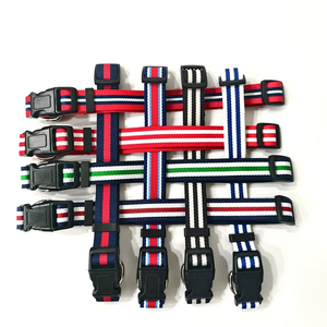 Cross-Border New England Style Striped Pattern Personalized Polyester Webbing Adjustable <strong>Dog</strong> Collar for Small Breed <strong>Dogs</strong> <strong>Button</strong> - Product Image 4