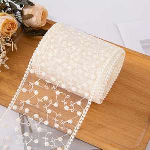 Ruban de dentelle brodé vintage classique personnalisé de 7 cm x 5 yards pour bouquet de mariage, emballage, embellissement de vêtements, décoration - Product Image 6