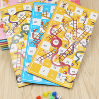 Jeu de société Jaywooden 2 en 1 Serpents et Échelles et Ludo, avec pions et dés, jeu de table familial d'intérieur personnalisable avec logo OEM