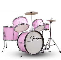 Instrument de percussion musical de haute qualité, batterie acoustique de 5 pièces, batterie pour enfants, filles, enfants, à vendre