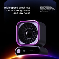 Nouveau ventilateur portable haute vitesse à turbine, grand flux d'air, pour extérieur, rechargeable USB, moteur sans balais, affichage numérique intelligent
