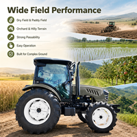 Tractor LAWNIO de Primera Calidad con Motor Diésel de 4 Cilindros, Alta Eficiencia de Trabajo para Transporte Agrícola, Tractor 4x4