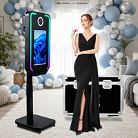 Machine à selfie électrique intelligente à commande facile, photomaton DSLR avec écran tactile de 21,5 pouces, photomaton pour mariage