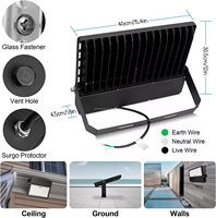 Luces led de inundación para exteriores, carcasa de aluminio, 2022 W, 200w, 240 lúmenes por vatios, IP66, 5 años de garantía, 150