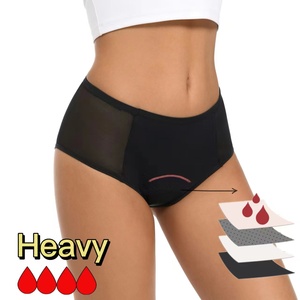 Culottes menstruelles taille haute 6XL grande taille, 4 couches anti-fuites, en Spandex et Nylon, vente en gros - Product Image 1
