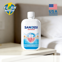 Sanossi 500ML Bain de bouche antibactérien avancé à la menthe fraîche pour le microbiome buccal, cible les bactéries nocives, équilibre la flore pour la santé des gencives