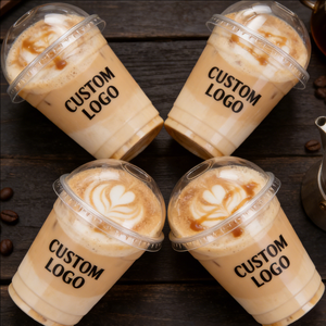 Vasos de Plástico para Café Helado con Tapas de 16 oz y 32 oz, con Logotipo Personalizado, para Café - Product Image 5