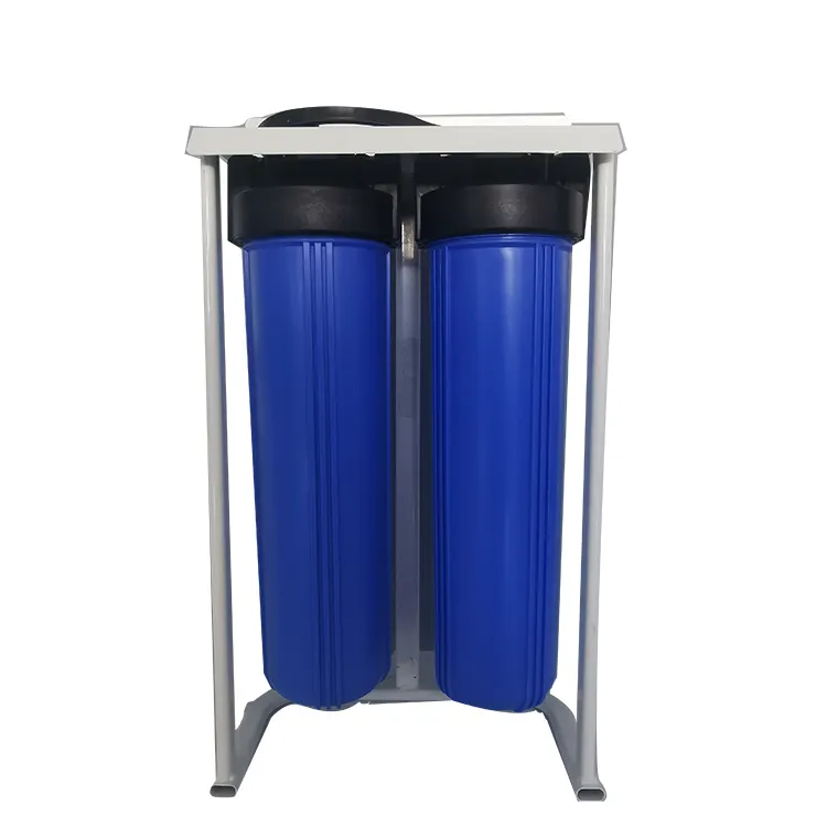 Purificador de agua con soporte de acero, soporte grande de 3 etapas, color azul, 20 pulgadas, venta al por mayor