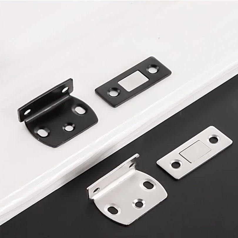 Punch Free Thin Hidden Magnetic Door Catch Invisible Cabinet Closet ...