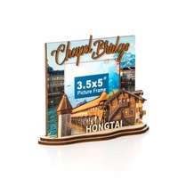 Petit cadre photo en bois découpé au laser, style rustique nordique, support photo de bureau pour cadeau de mariage ou de fête