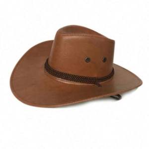 Chapeaux de cowboy américains lisses en similicuir avec bandeau anti-transpiration pour l'extérieur, les voyages et les fêtes, toutes saisons, unisexe Z-19122715 5-8 jours - Product Image 4