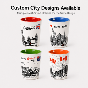 <span class=keywords><strong>Serie</strong></span> Souvenir della Città di Londra, Piccola Tazza da Vino in Ceramica Senza Manico, Bicchierino Personalizzato OEM ODM all'Ingrosso - Product Image 2