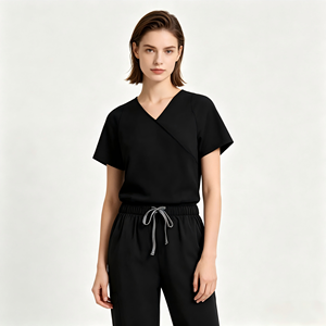 Ziekenhuis Kliniek Verpleeghuis Gezondheidszorg Klassieke V-hals Scrubsets Korte Mouwen Zakken voor Ziekenhuisverpleegsters Uniformen 42186 - Product Image 2