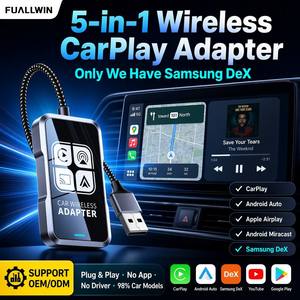 Adaptador Inalámbrico CarPlay Android Auto Dongle <span class=keywords><strong>Samsung</strong></span> Dex Chip A1 5 en 1 1 Año de Garantía Universal Plug & Play - Product Image 1