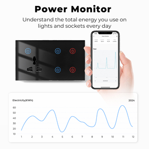 Điện Màn hình tuya thông minh Wifi 13A chúng tôi EU Anh ánh sáng cảm ứng tường Ổ cắm chuyển đổi App tự động hóa nhà Alexa Google nhà cuộc sống thông minh - Product Image 2