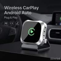 Adaptador Inalámbrico para Auto Android Auto y Carplay Mini Portátil CP09 2026, Bluetooth 5.2, USB Tipo-C