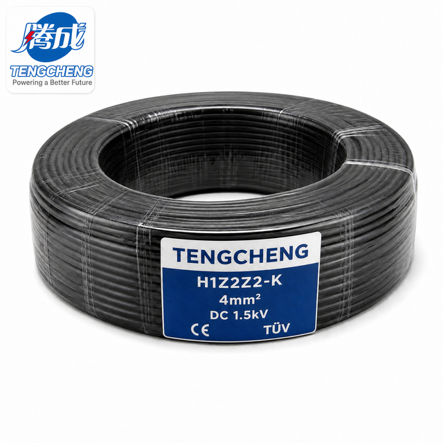 For CE Industrial Solar Cable EN50618 IEC62930 4mm 6mm 10mm 1000VAC 1500VDC IP67 XLPO H1Z2Z2-K PV Cable 1 Year Warranty