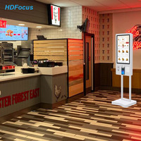 Kiosque de paiement en libre-service pour la restauration rapide, écran tactile de 27 pouces, distributeur de billets de cinéma avec fonction SDK