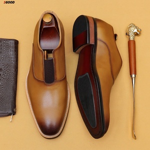 Zapatos de Vestir Italianos de Primera Calidad para Hombre, Impermeables, para Oficina y Carrera Profesional, de Cuero Genuino, con Hebilla, Punta Cerrada, en Negro y Marrón - Product Image 5