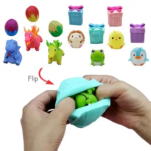 성인 아이 장난감 실리콘 표현 감정적 인 실리콘 감압 새로운 Fidget 장난감 플립 선물 상자 귀여운 애완 동물 핀치 동물 장난감