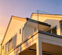 Rail de balustrade moderne en aluminium en U avec éclairage LED pour terrasses surplombées, balcons de complexes hôteliers et événements nocturnes