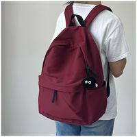Sac à Dos Polyvalent Japonais de Couleur Unie, Grande Capacité, pour Collège et Lycée