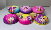 Jouets Squishy en PU à Rebond Lent Imprimés Personnages de Dessins Animés, Jouets Anti-Stress Mignons en Forme de Boulette de Pâte Cuite à la Vapeur
