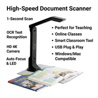 Visualiseur numérique A4 A3, scanner de livres et de documents, présentateur visuel portable, caméra de documents USB haute vitesse pour PC