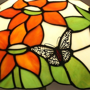 Lámparas de Mesa Tiffany Retro LongHuiJing con Diseño de Caballo, Pantalla de Vitral Antiguo con Forma de Girasol, Lámparas de Escritorio Hechas a Mano con Diseño de Animales, Estilo Vintage - Product Image 2